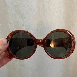 Tortoiseshell Round Sunglasses